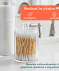 Organizer Bagno Trasparenti – Set 3 Pezzi con Coperchio Multiuso in PP