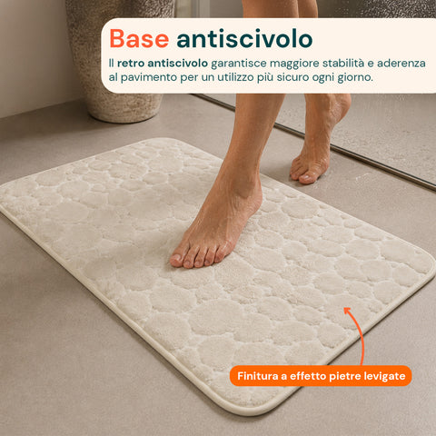 Tappeto Memory Foam Beige 50x80cm