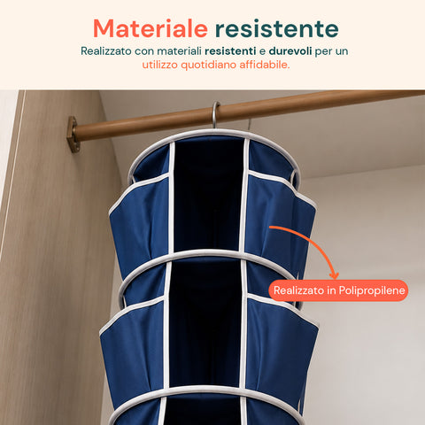Porta Scarpe Rotondo Appendiabiti 3 Piani