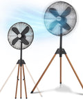 Ventilatore 50W Pale 40 cm, Treppiede Richiudibile in effetto Legno - Design Moderno