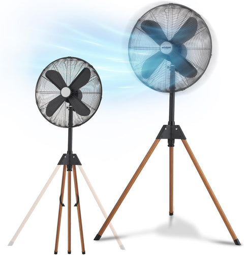 Ventilatore 50W Pale 40 cm, Treppiede Richiudibile in effetto Legno - Design Moderno