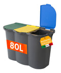 Contenitore 3 Scomparti Raccolta Differenziata