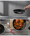 Set 4 Padelle Antiaderenti con Manico Soft Touch Ergonomico