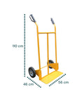 garden friend carrello trasporto leggero in acciaio verniciato giallo con portata max 200 kg ean 8023755046576