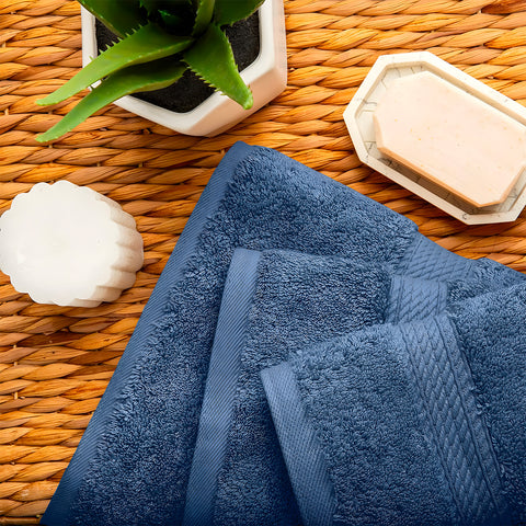 Set 3 Asciugamani Per Bagno In Cotone
