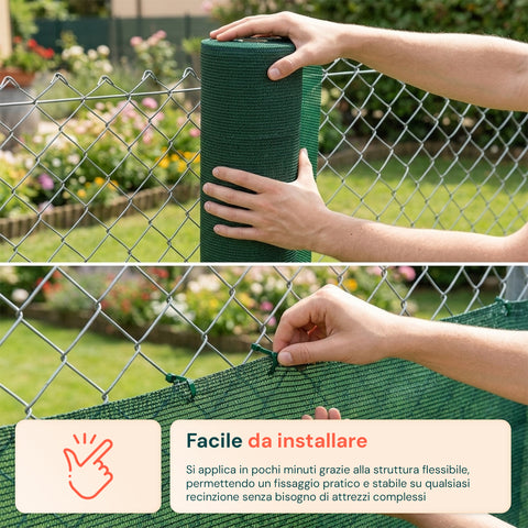Rete Ombreggiante 1x5m - Schermatura 85% per Privacy e Sole