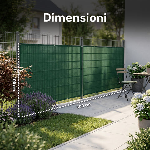 Rete Ombreggiante 1x5m - Schermatura 85% per Privacy e Sole
