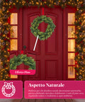 Ghirlanda Natalizia Verde Ø40 cm – Struttura Densa con Finitura Naturale