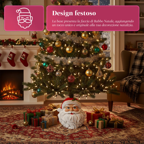 Supporto Albero di Natale Dipinto a Mano – Decorazione Unica e Divertente