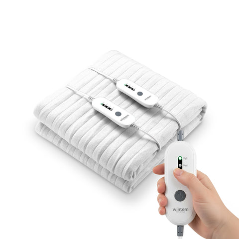 Coperta Termica Elettrica Coprimaterasso Lavabile con Riscaldamento Rapido e 4 Temperature