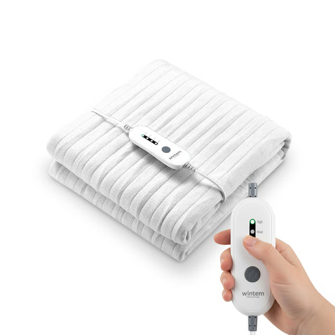 Coperta Termica Elettrica Coprimaterasso Lavabile con Riscaldamento Rapido e 4 Temperature
