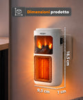 Stufetta Elettrica da Parete 400W con Design Compatto e Temperatura Regolabile
