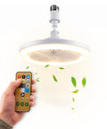 Ventilatore da Soffitto con Luce LED 10W Dimmerabile – 3 Velocità, Timer 4h e Telecomando – Diametro 25cm, Attacco E27, Potenza 55W – Luce Calda, Naturale e Fredda – Silenzioso