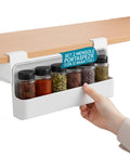 Organizer Cucina Portaspezie – Set 2 Mensole con 6 Barattoli in Vetro Inclusi
