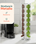 Espositore Capsule Caffè 32 Spazi Girevole Design Salvaspazio