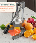 Spremiagrumi Manuale a Leva Professionale Struttura in Ghisa con Filtro