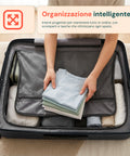 Set 3 Trolley Rigidi da Viaggio + Beauty Case con 4 Ruote Multidirezionali (56-66-76 cm)