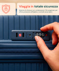 Set 3 Trolley Rigidi da Viaggio + Beauty Case con 4 Ruote Multidirezionali (56-66-76 cm)
