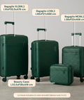 Set 3 Trolley Rigidi da Viaggio + Beauty Case con 4 Ruote Multidirezionali (56-66-76 cm)