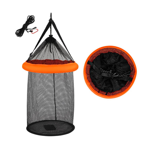 Rete da Pesca Portatile 75 cm in PP Resistente con Sistema Anti-Fuga