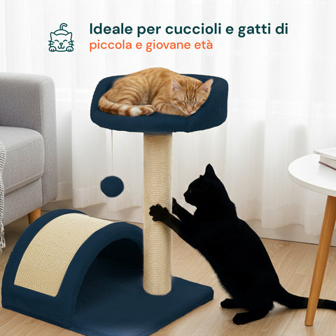 Tiragraffi per Gatti 50 cm con Arco in Sisal e Gioco Pendente