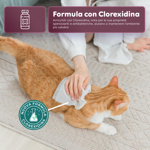 Salviette Pets 40 / 480 pz con Aloe – Detergenti e Deodoranti per Uso Quotidiano