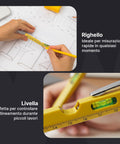 Penna Multifunzione 8 in 1 con Clip, Stilo Touch, Livella e Luce LED