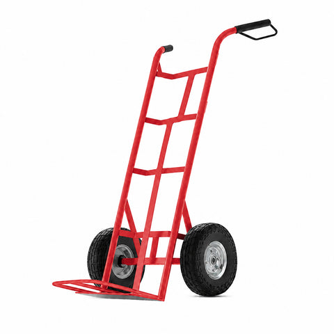Carrello da Carico Professionale 250 kg in Acciaio - Nero con Ruote Pneumatiche Antiforo