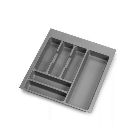 Portaposate Regolabile Per Cassetto In Plastica 40cm Grigio
