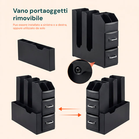 Organizer porta cialde nero da banco