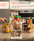 Set 3 Organizer Girevoli in PET – Contenitori Rotanti 360° per Cucina e Dispensa