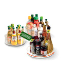 Set 3 Organizer Girevoli in PET – Contenitori Rotanti 360° per Cucina e Dispensa