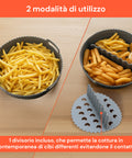 Set Cestino e Divisorio in Silicone per Friggitrice ad Aria – Accessori Pieghevoli Ø22 cm