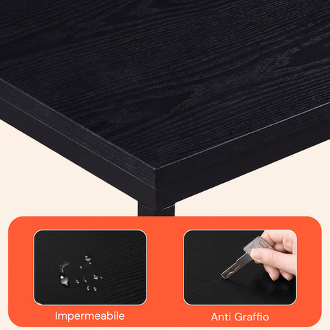 Tavolino da Salotto 40x26x58 cm – Struttura in Ferro con Ripiano in MDF