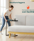 Tavolino da Salotto 40x26x58 cm – Struttura in Ferro con Ripiano in MDF