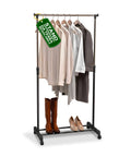 Appendiabiti Regolabile in Metallo – Stand Portabiti con Ruote 360° da 85 a 160 cm