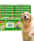 Salviette Pets 40 / 480 pz con Aloe – Detergenti e Deodoranti per Uso Quotidiano