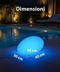 Lampada Solare da Giardino con Telecomando, Luci LED RGB+Bianco, 8 Ore, Batteria Li-ion, Picchetto e Pannello Solare Integrato