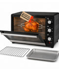 Forno Elettrico Ventilato 66 Litri 2200 Watt con Girarrosto e Accessori 5 Modalità di Cottura