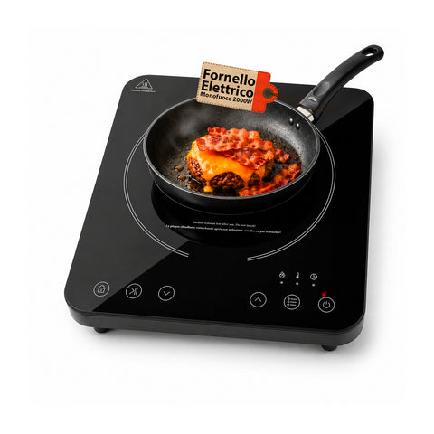 Fornello a Induzione Elettrico Monofuoco 2000W con Touch Control