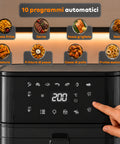 Friggitrice ad Aria 8l con Touch Led, 8 Programmi e Ricettario Incluso