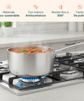 Casseruola Alta in Alluminio 16/20/24 cm con Manico Inox – Forno e Gas