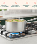 Casseruola Alta in Alluminio 16/20/24 cm con Manico Inox – Forno e Gas