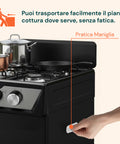 Cucina a Gas 4 Fuochi con Vano Portabombola – Per Interni ed Esterni