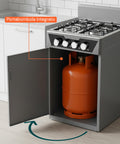 Cucina a Gas 4 Fuochi con Vano Portabombola – Per Interni ed Esterni
