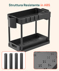 Organizer Multiuso 40x21,5x37cm con Ripiani e Accessori Inclusi