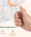 Organizer Spezie da Cucina 4 Scomparti con Coperchio e Cucchiaini