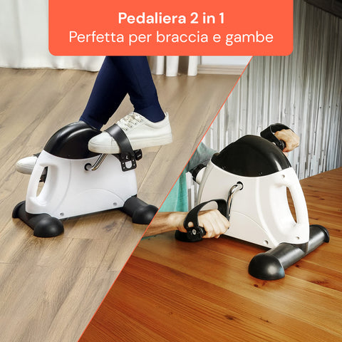 Pedaliera 2 in 1 perfetta per braccia e gambe, ideale per fitness a casa e in ufficio con allenamento completo