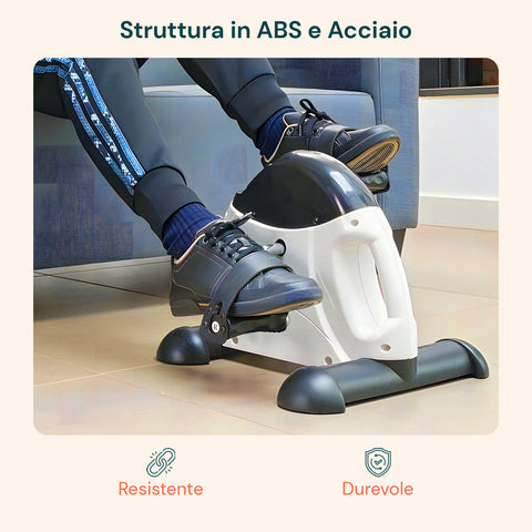 Struttura in ABS e acciaio resistente e durevole con piedini antiscivolo per base stabile durante l'esercizio