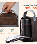 Thermos Portavivande in Acciaio con Cucchiaio e Borsa Inclusi